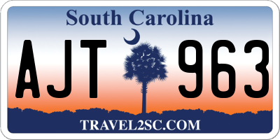 SC license plate AJT963