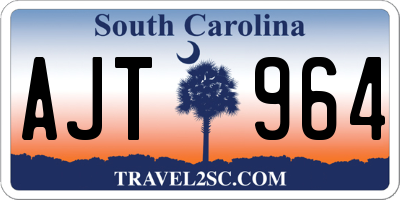 SC license plate AJT964