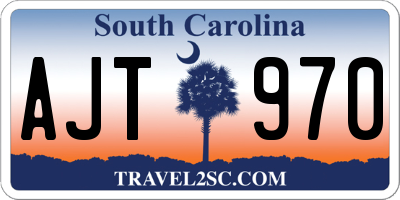 SC license plate AJT970