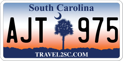 SC license plate AJT975