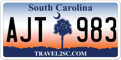 SC license plate AJT983