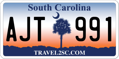 SC license plate AJT991