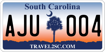 SC license plate AJU004