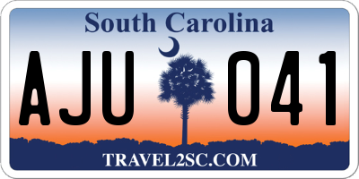 SC license plate AJU041
