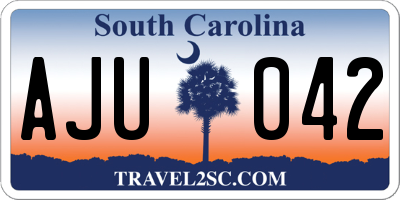 SC license plate AJU042