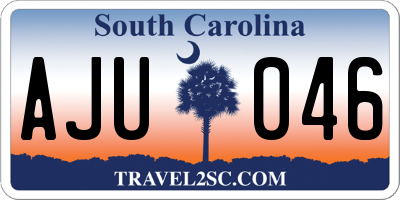 SC license plate AJU046