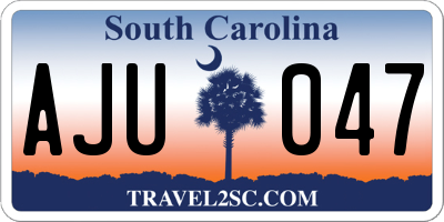 SC license plate AJU047