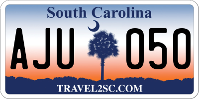 SC license plate AJU050
