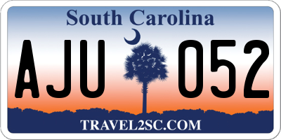 SC license plate AJU052