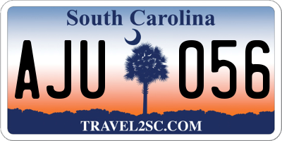 SC license plate AJU056