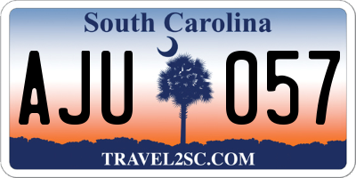 SC license plate AJU057