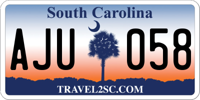 SC license plate AJU058
