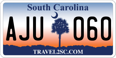 SC license plate AJU060