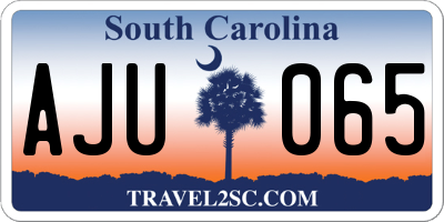 SC license plate AJU065