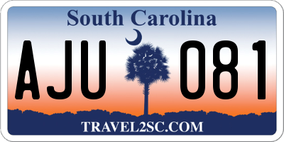 SC license plate AJU081