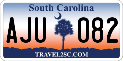 SC license plate AJU082