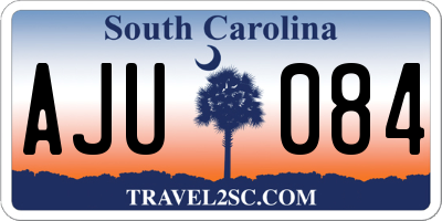 SC license plate AJU084