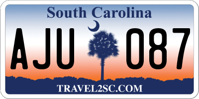 SC license plate AJU087