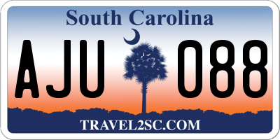 SC license plate AJU088