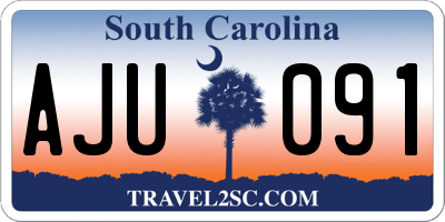 SC license plate AJU091