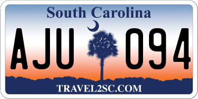 SC license plate AJU094