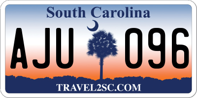 SC license plate AJU096
