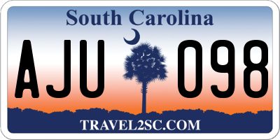SC license plate AJU098