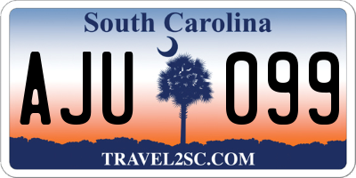 SC license plate AJU099