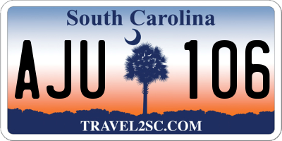 SC license plate AJU106