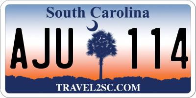 SC license plate AJU114