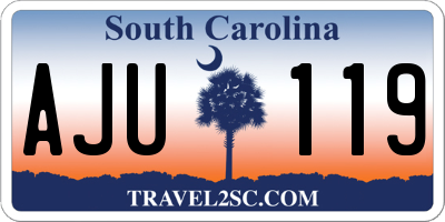 SC license plate AJU119
