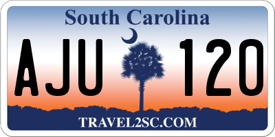 SC license plate AJU120