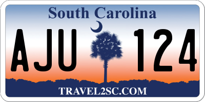 SC license plate AJU124