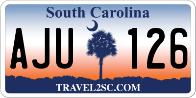 SC license plate AJU126