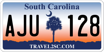 SC license plate AJU128