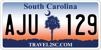 SC license plate AJU129