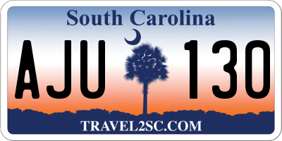 SC license plate AJU130
