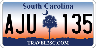 SC license plate AJU135