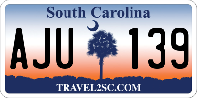 SC license plate AJU139