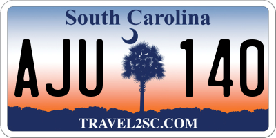 SC license plate AJU140
