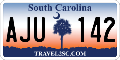 SC license plate AJU142