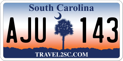 SC license plate AJU143
