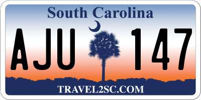 SC license plate AJU147