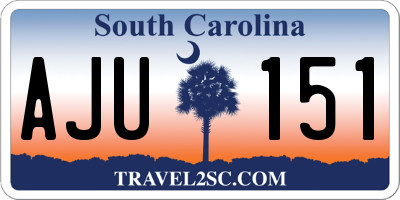 SC license plate AJU151