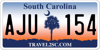 SC license plate AJU154