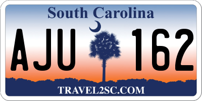 SC license plate AJU162