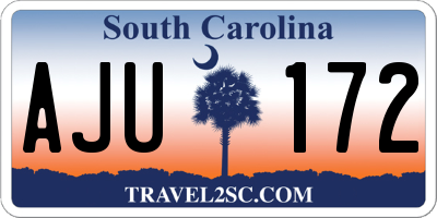 SC license plate AJU172