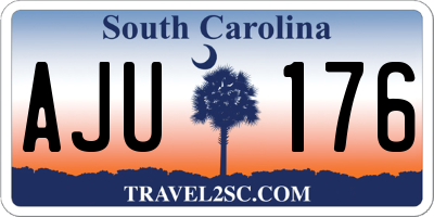 SC license plate AJU176