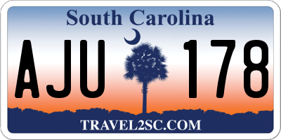 SC license plate AJU178