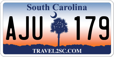SC license plate AJU179
